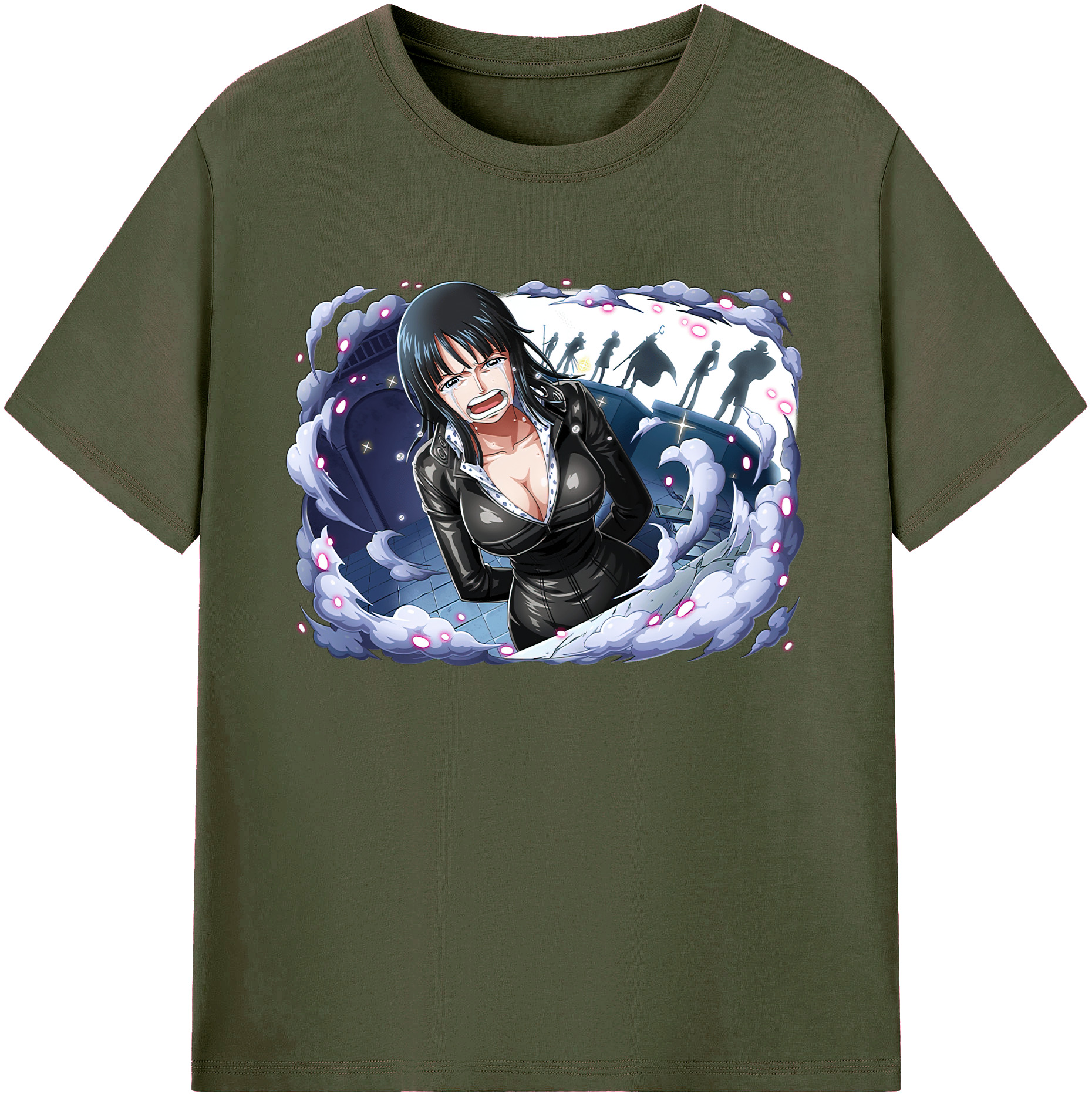 ワンピース ニコ・ロビン ONE PIECE Nico Robin 綿100％ メンズ半袖Tシャツ｜肌触りやわらか＆通気性